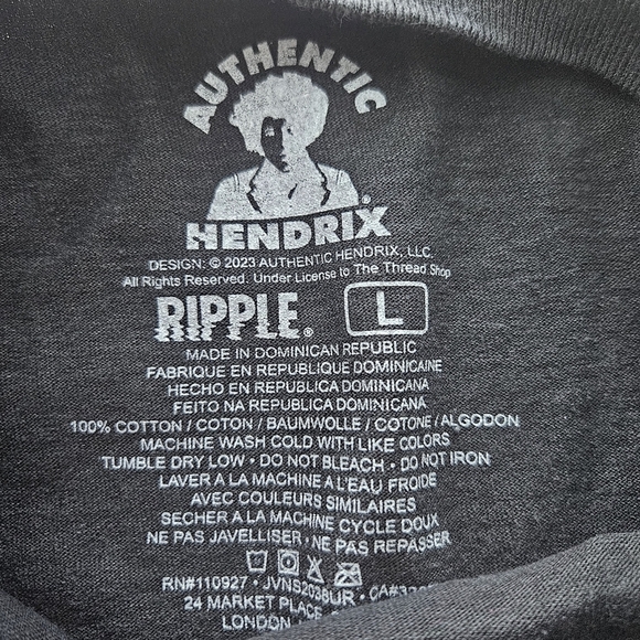 Jimi Hendrix TShirt Size L Black Graphic Are You Experienced? Authentic Band Tee - Picture 4 of 6